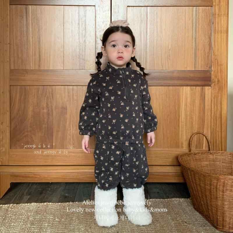ベビー服 秋冬 スウェット セットアップ 上下セット 裏起毛 花柄 パンツ 韓国風 かわいい 幼児 女の子