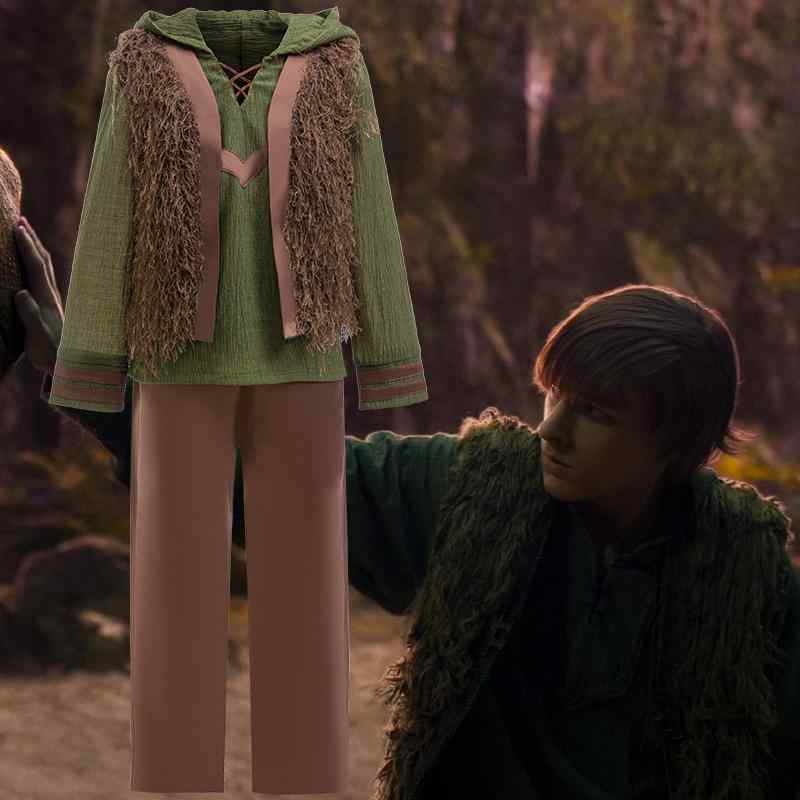 子供用コスプレ衣装 驯龙高手 風 ハロウィン 舞台衣装 3点セット 長袖 長ズボン コーヒー色