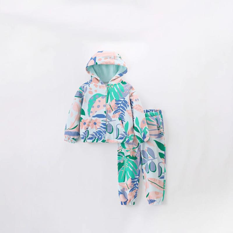 子供用スウェットセットアップ ガールズ 女の子向け 春秋 上下セット 長袖ジップアップパーカー ロングパンツ 2点セット かわいい卡通柄 綿95% 普段着 幼稚園 保育園 小学生 90cm 100cm 110cm 120cm 130cm 140cm