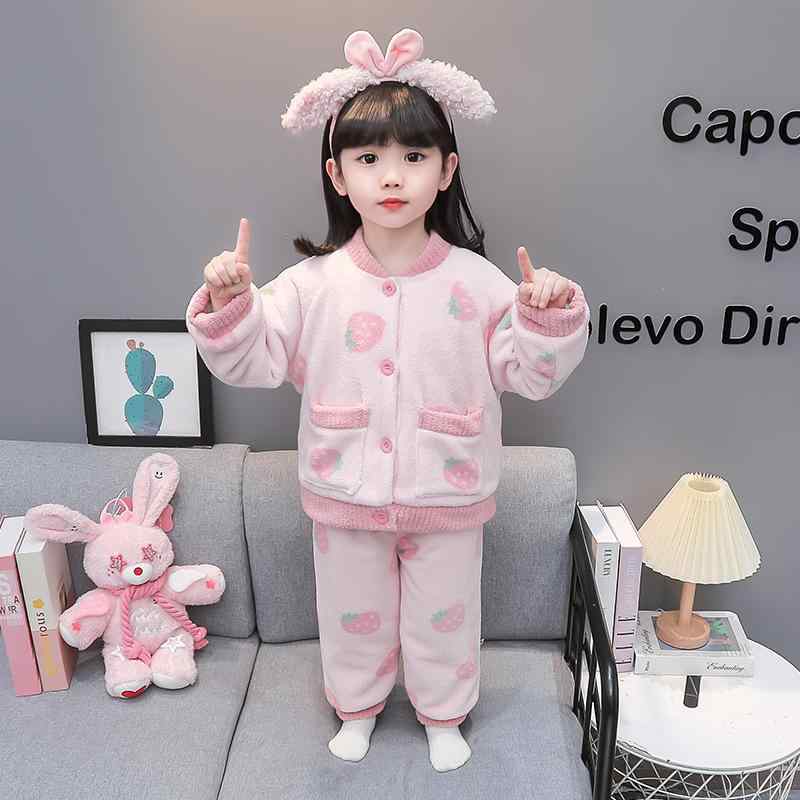 子供用パジャマ 上下セット 冬用 裏起毛 暖かい 厚手 フランネル 90cm 100cm 110cm 120cm 130cm 140cm かわいい 部屋着 ルームウェア