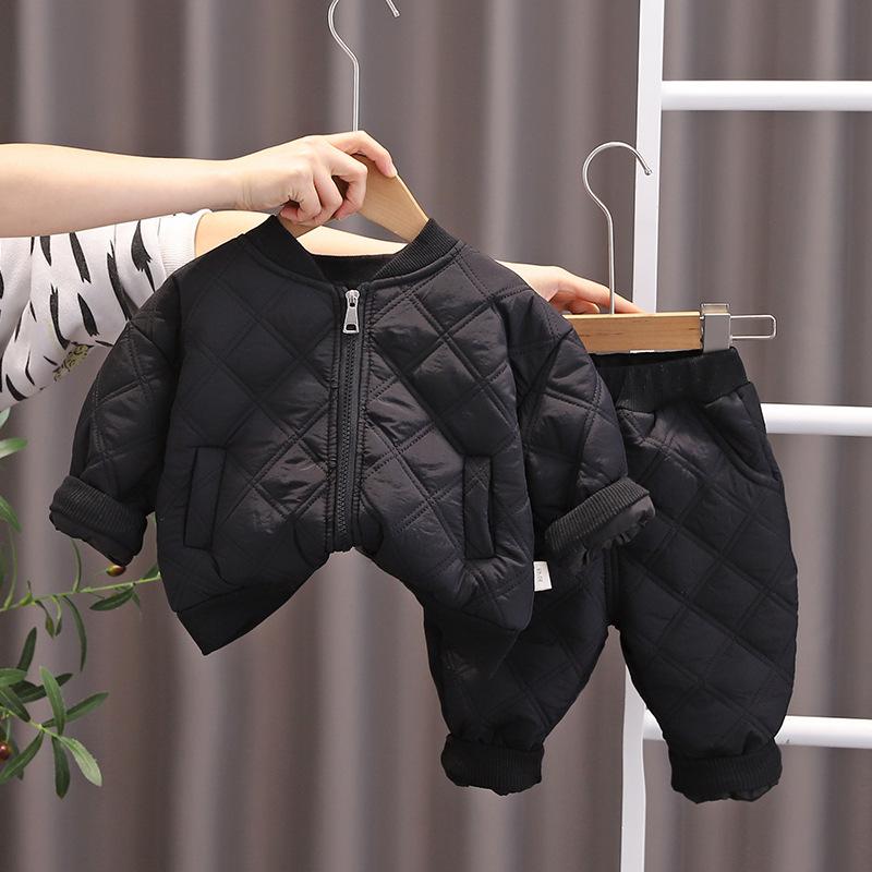 [カテゴリ名]キッズ ボーイズ 裏起毛 セットアップ 上下セット パンツスタイル 長袖 格子柄 コットン 2点セット 80cm 90cm 100cm 110cm 120cm 普段着