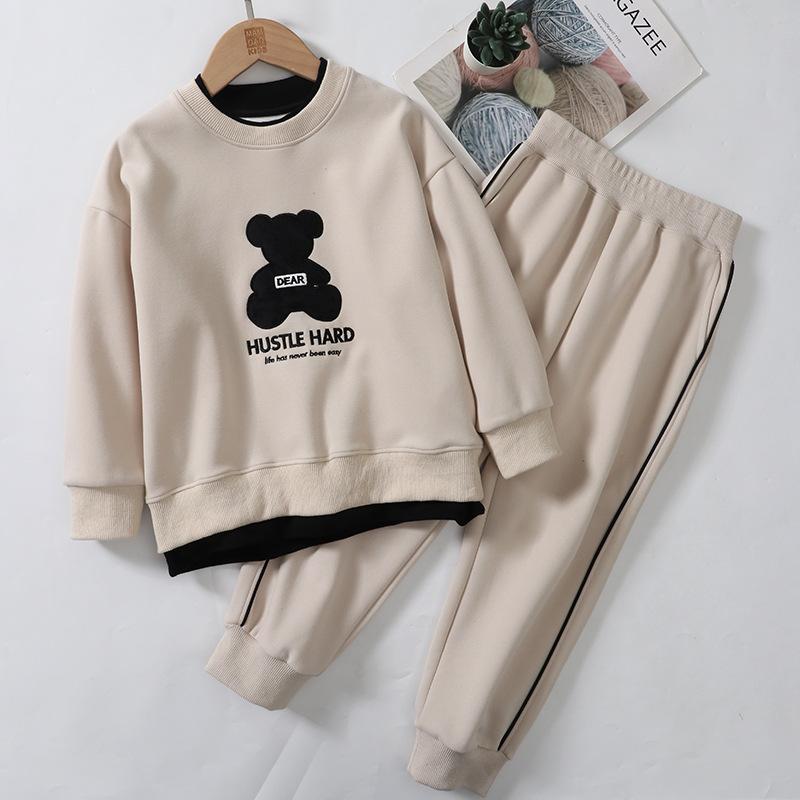 子供用セットアップ キッズ ジャージ 上下セット 男の子 女の子 スポーツウェア スウェット トレーナー パンツ 2点セット 秋冬 綿 無地 アースカラー