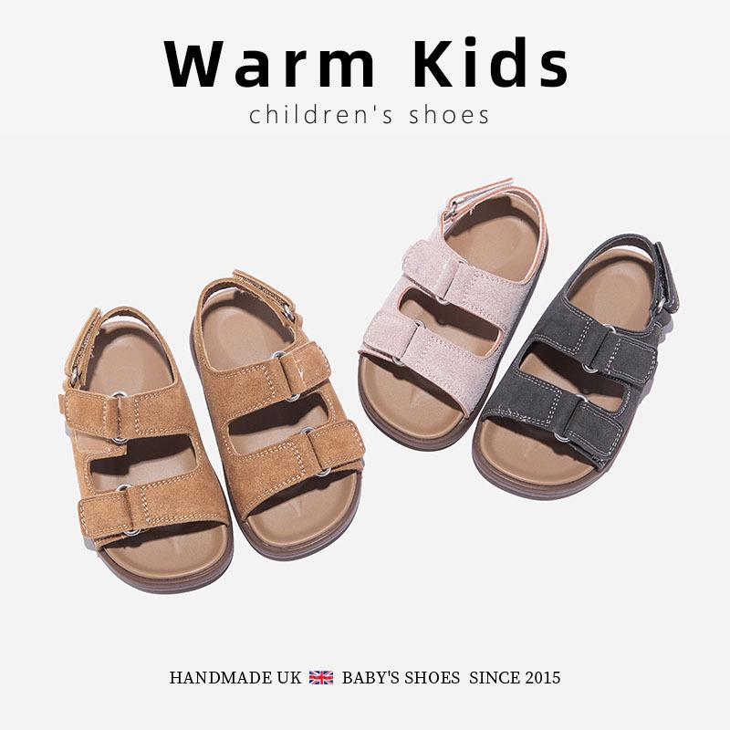 サンダル ベビー キッズ レトロ かわいい 幼児 女の子 グルカサンダル ビーチサンダル 超繊皮 ゴム底 ..