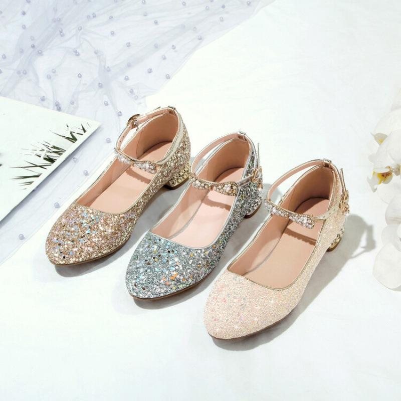 靴 キッズ フォーマル靴 女の子 子供靴 春秋 ローヒール パンプス マジックテープ PU かわいい 滑り止..