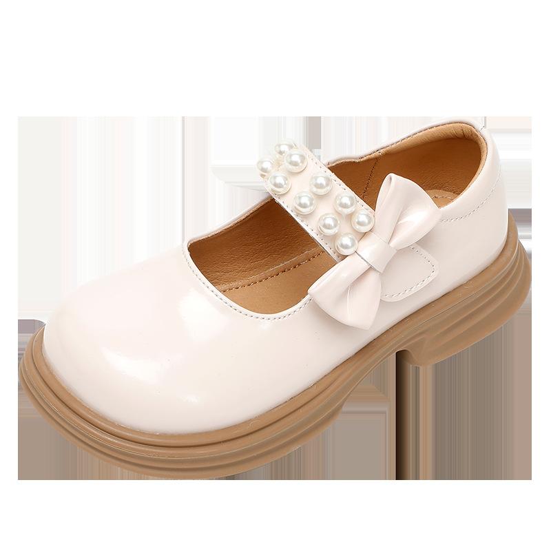 靴/シューズ キッズ/子供用 本革 フォーマル靴 プリンセスシューズ マジックテープ 留め具 春秋 ローヒ..