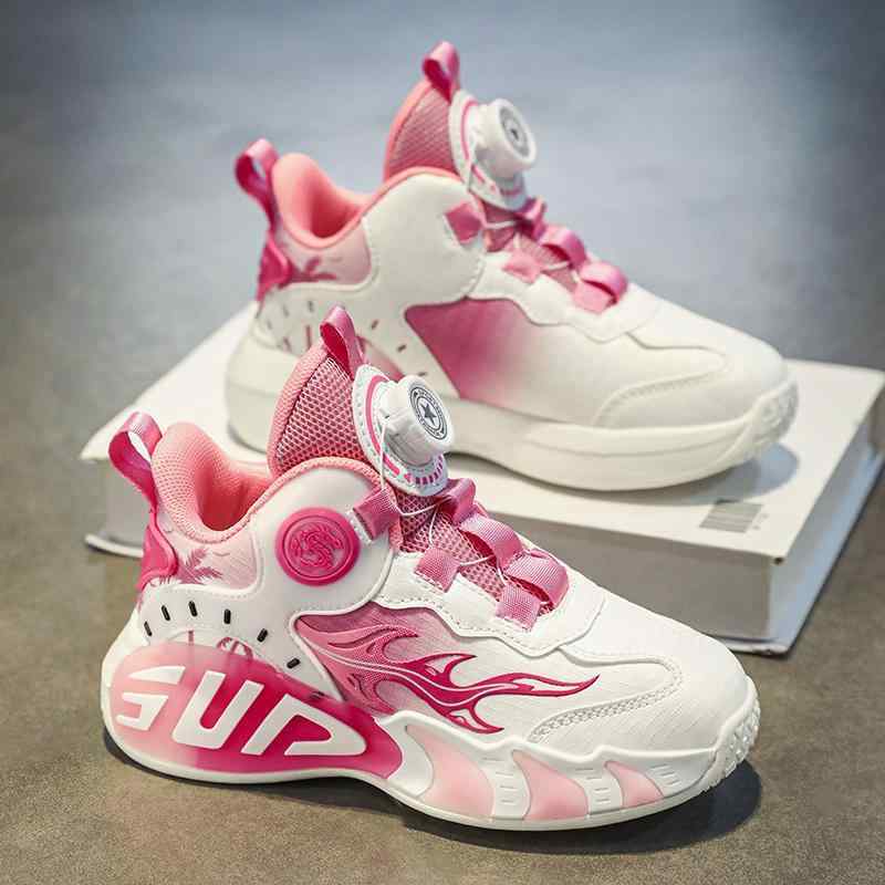 スニーカー キッズ 子供用 スポーツシューズ 軽量 運動靴 人工皮革 ゴム底 春夏秋冬 普段使い 梅红 活..