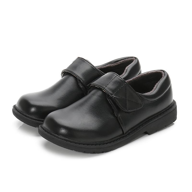 靴 学生靴 子供靴 フォーマル靴 男女兼用 PUレザー 人工皮革 ローカット 裏起毛 防寒 滑り止め 秋冬 無..