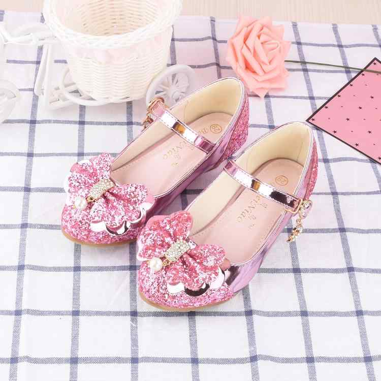 子供靴 女の子 ハイヒール パンプス フォーマル シューズ バレエシューズ プリンセス風 クリスタル 蝶結び 春秋 滑り止め PU 低反発 抗菌 防臭 通学 発...