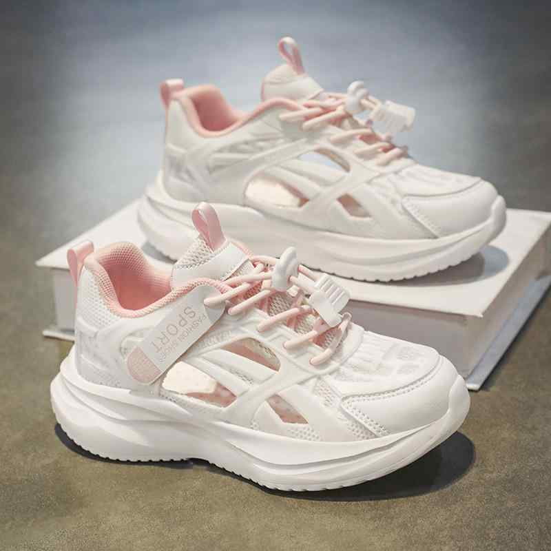 スニーカー キッズ 女の子 子供靴 スポーツサンダル 運動靴 通学 普段履き 白 紫 ピンク アクセサリー..