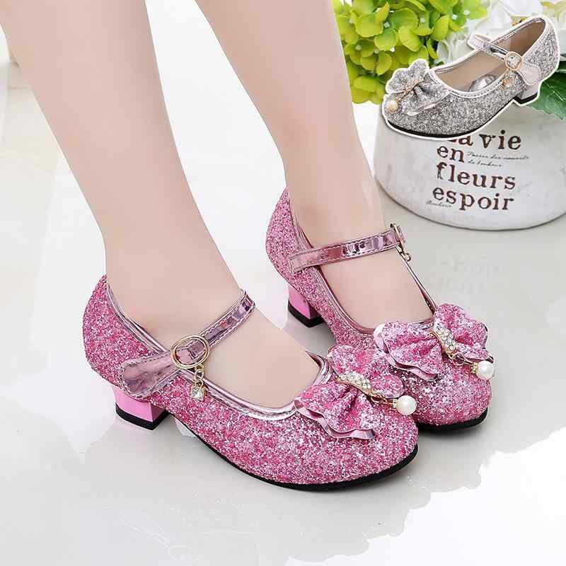 キッズ フォーマル靴 女の子 シルバー パンプス クリスタル 発表会 入学式 結婚式 かわいい 蝶結び 春夏