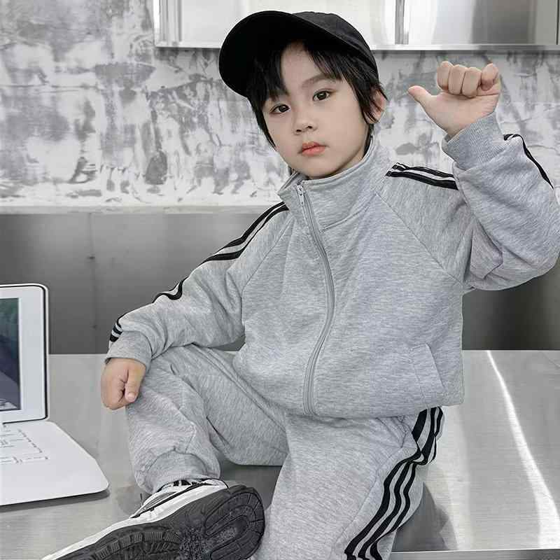 子供用ジャージ 上下セット 男の子 秋冬 中 крупный 子供服 ボーイズ トラックスーツ 2点セット 运动着 長袖トップス ロングパンツ スポーティー カジュアル 普段着