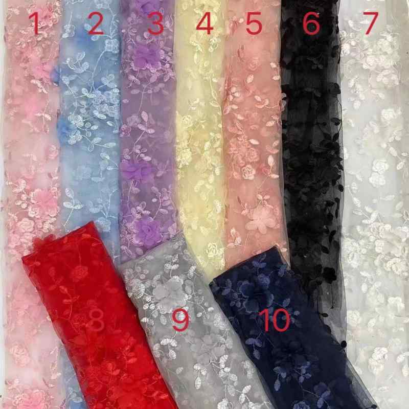 ワンピース 女の子 春夏 子供服 メッシュ 立体 刺しゅう 花柄 ポリエステル チュール ドレス シャツ ウェディング ルームウェア バッグ 舞台衣装 クッショ...