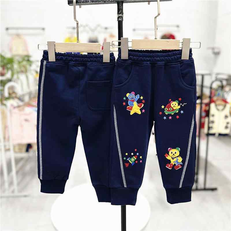 パンツ キッズ 男の子 春秋 コットン カートーン スペースベア 束脚パンツ ロングパンツ 90 100 110 130