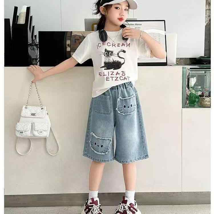 子供服 デニムショートパンツ 女の子 夏用 短パン ハーフパンツ 通学着 普段着 ガールズ 女の子 キッズ..