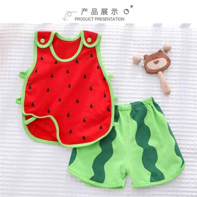 ベビー 夏物 上下セット 琵琶 ノースリーブ ロンパース 薄手 かわいい 新生児 赤ちゃん 男の子 女の子 綿