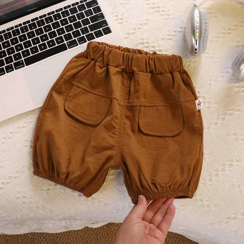 キッズ 男の子用 半袖Tシャツ ハーフパンツ セットアップ 綿 薄手 夏 普段着 ルームウェア 上下2点セッ..