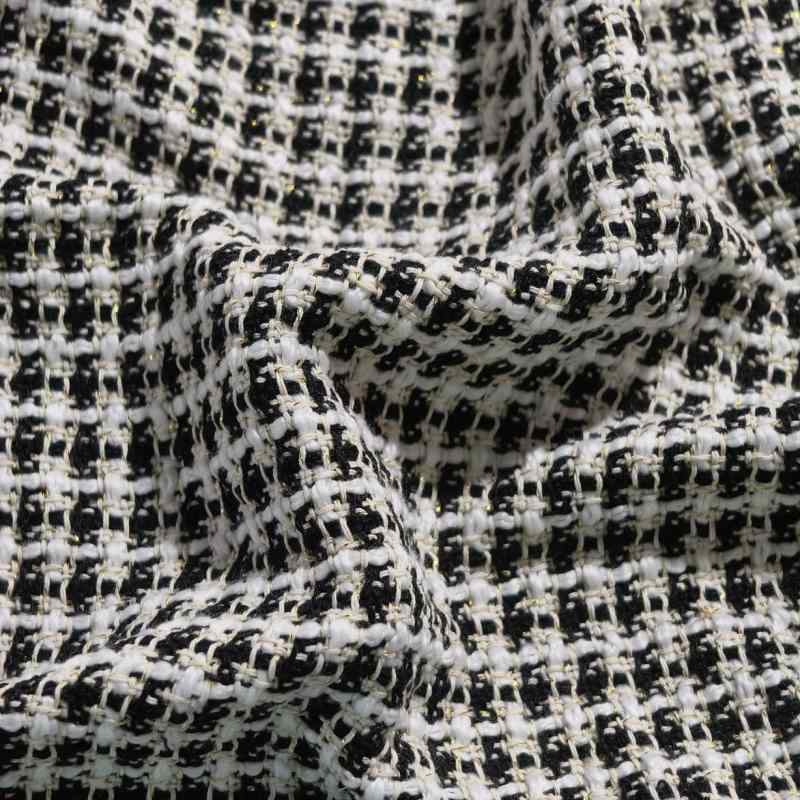 ツイード レディース ガールズ ジャケット コート パンツ スーツ バッグ 鞄 ワンピース 服地 秋冬 格子柄 ブラック