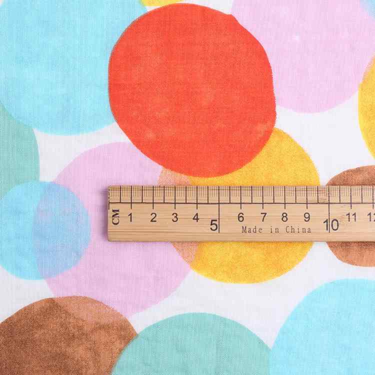 生地・布地 子供服 春夏 蚊除けパンツ ワンピース 水玉 ドット柄 コットン リネン 綿麻 幾何学模様