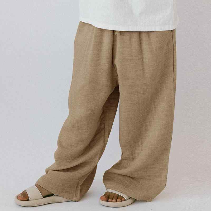 子供服 パンツ 亜麻 虫よけ 蚊パンツ リラックス ストレートパンツ 高腰 通気性 ロングパンツ 春夏 秋 ..