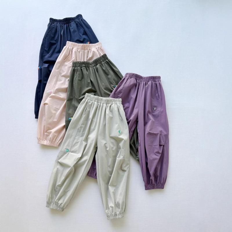 子供服 パンツ キッズ 冷感 涼しい 長ズボン ナイロン 100 110 120 130 140 150 160 紺 紫 薄ピンク カ..
