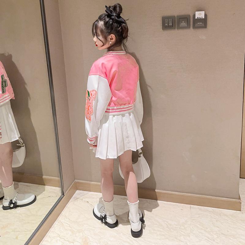 子供服 パンツセット 春秋 女の子 ジャケット デニムパンツ 2点セット スポーツMIXスタイル カットソー 普段着 習い事着 ガールズ 女子 運動着 韓国 伸縮性 接触冷感