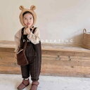 子供用パンツ サロペット コーデュロイパンツ 中綿 厚手 男女兼用 ベビー キッズ ハーレムパンツ イエロー ブラウン 80cm 90cm 100cm 110c...