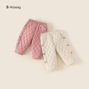 子供服 パンツ ガールズ 裏起毛 ズボン 秋冬 子供服 かわいい ウサギ 厚手 あったか 長ズボン ミルクホワイト ピンク(x2)