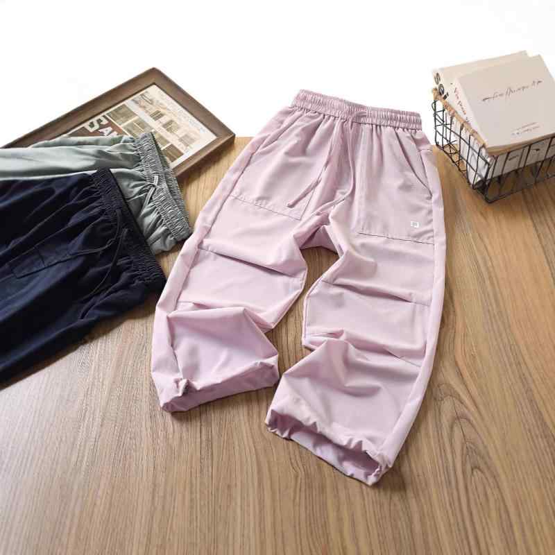 子供用パンツ 春夏 スポーツパンツ 中大童 男女兼用 通気性 速乾性 ゆったり 長ズボン 学生 接触冷感 ..