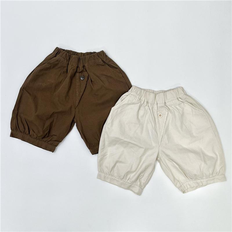 キッズ パンツ 韓国 子供服 無地 サルエルパンツ 五分丈 コットン 春夏 ベビー服 ズボン 80cm 90cm 100..
