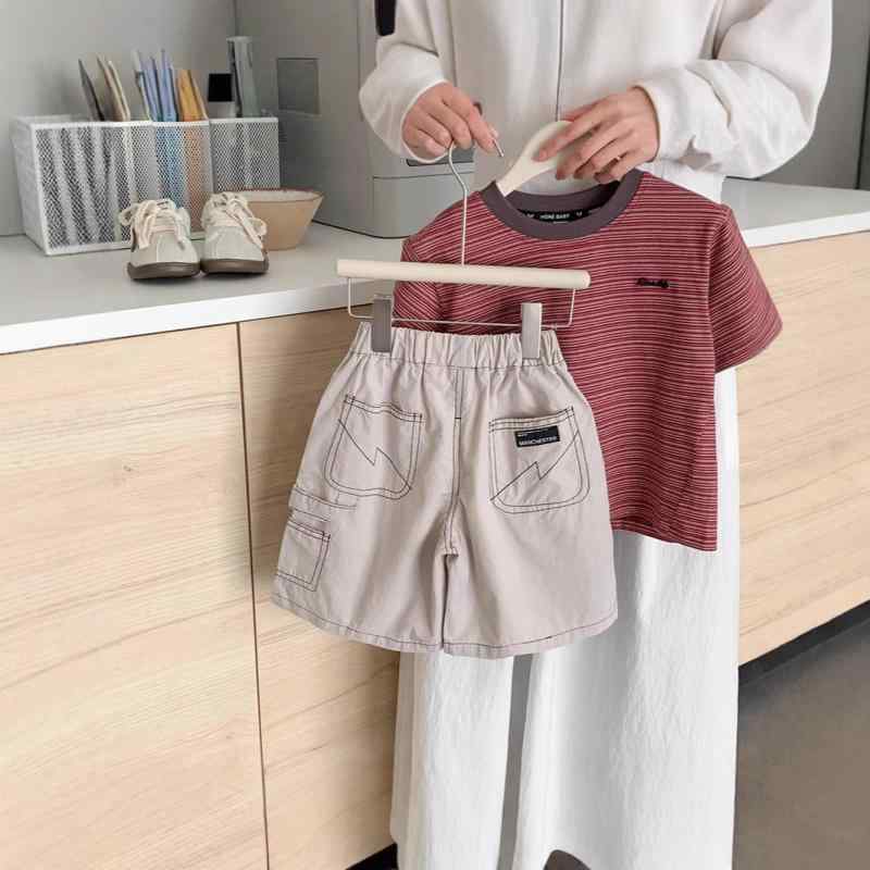 キッズ ハーフパンツ 男の子 子供服 コットン ワークパンツ 夏用 短パン ゆったり 5分丈パンツ 普段着 ..