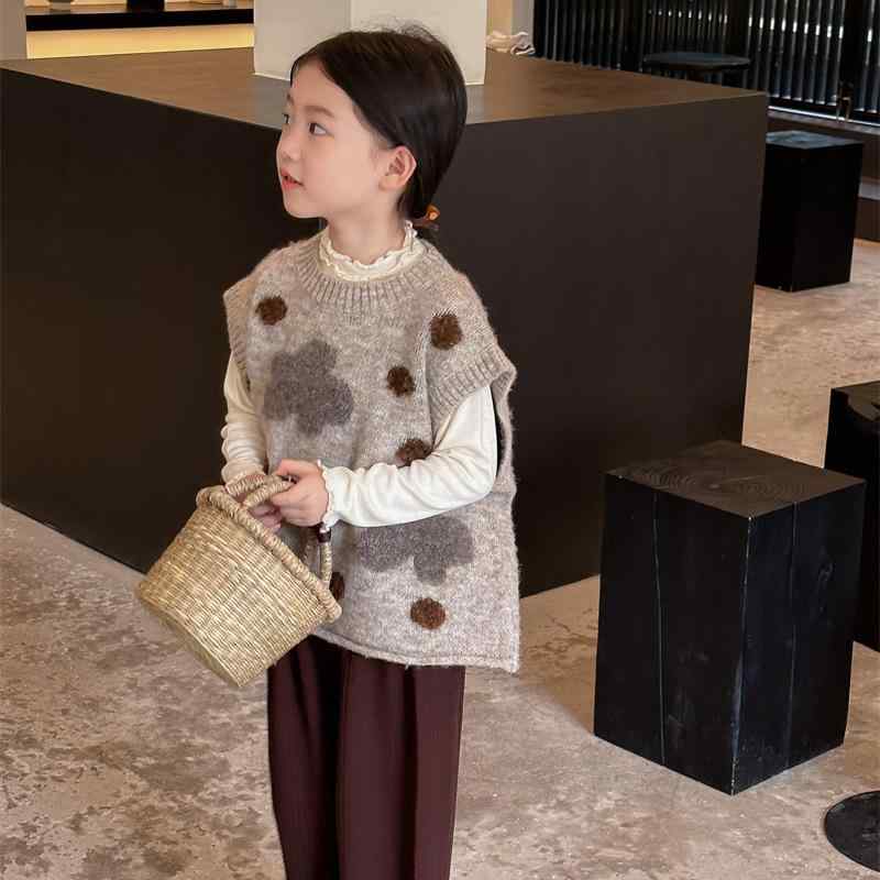 子供用パンツ ガールズ 秋物 韓国 無地 ロングパンツ カジュアル ストレート 90cm 100cm 110cm 120cm 1..