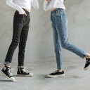 子供服 デニムパンツ ガールズ スキニー ロングパンツ 女の子 ストレッチ コットン 中大 キッズ ブラック ブルー 無地 春秋冬(x2)