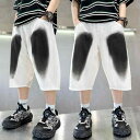 子供服 パンツ 男の子 夏用 ハーフパンツ キッズ ボーイズ コットン 短パン 中大童 8歳以上 140cm以上 白 無地 カジュアル 普段使い(x2)