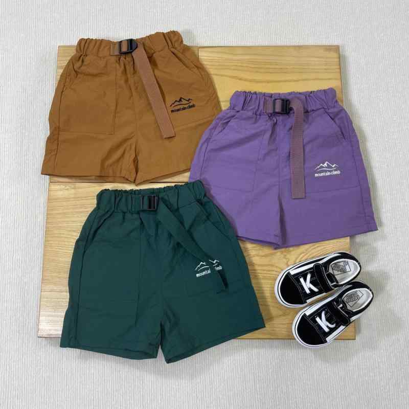 子供服 スポーツショートパンツ 速乾パンツ 中 ছোট キッズ 幼児 小学生 運動着 ポリエステル 紫色系/レ..