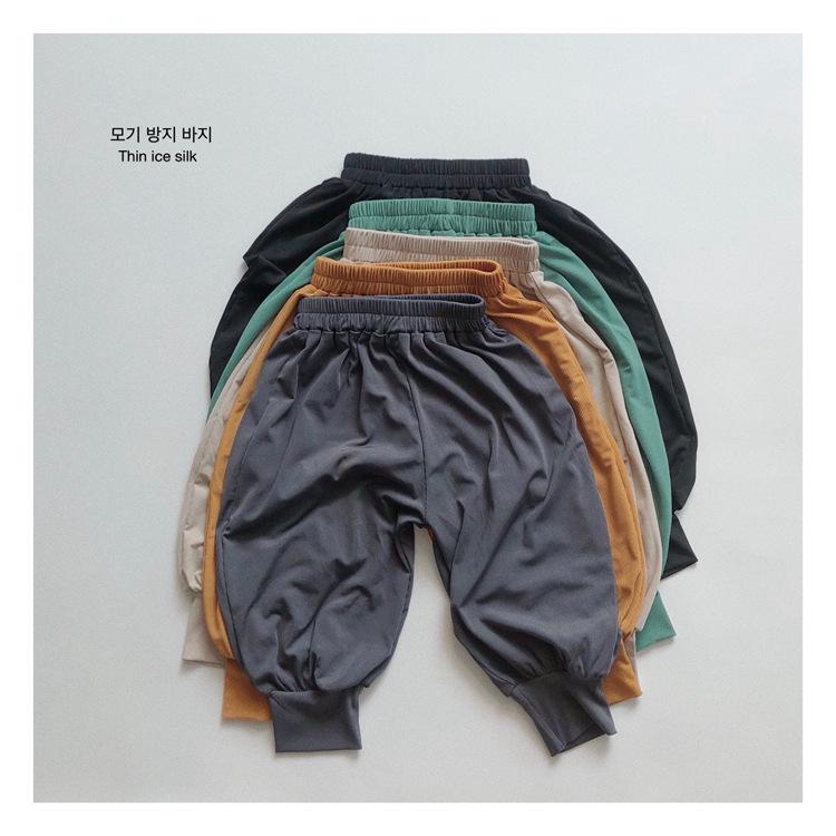 子供用パンツ 春夏 韓国 ゆったり ワイドレッグ 接触冷感 蚊除けパンツ 男の子 女の子 ロングパンツ 80..