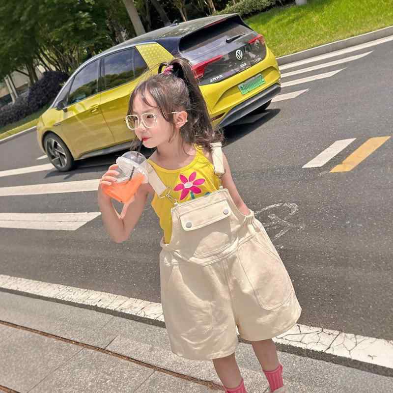 キッズ オーバーオール 女の子 サロペット 韓国子供服 ゆったりシルエット パンツ 春夏 90 100 110 120..