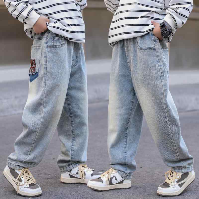 子供用パンツ 男児 デニムパンツ ロングパンツ ブルージーンズ 中 детская カジュアルパンツ 春秋 B类 ..