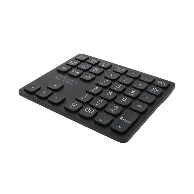 MCO Bluetooth 十字キー付き ワイヤレス テンキー ブラック Z1708快適に表計算ソフトを使用できるキー配列Excelなどの、表計算ソフトを快適に操作できるテンキーです。セル移動に便利な十字キーをはじめ、関数や数字の入力に最適なキーを多数搭載しています。USB Type-C端子採用　市販のUSB-ACアダプタやPCで充電可能