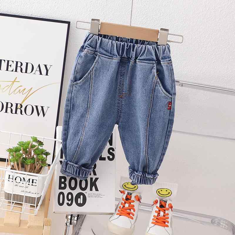 子供服 パンツ ボーイズ ズボン デニム ロングパンツ 春秋 80 90 100 110 120 cm 無地 コットン 普段着..