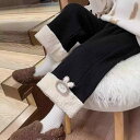 子供用パンツ 裏起毛 あったか ワイドレッグ ロングパンツ 女の子 幼児 3歳 4歳 5歳 6歳 7歳 8歳 ウエストゴム ポリエステル ゆったり 普段着 春秋...
