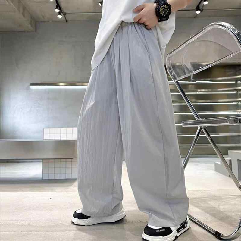 キッズ パンツ 男の子 夏用 接触冷感 涼しい 無地 ストレート ズボン 中学生 小学生 長ズボン 黒 紺色 ..