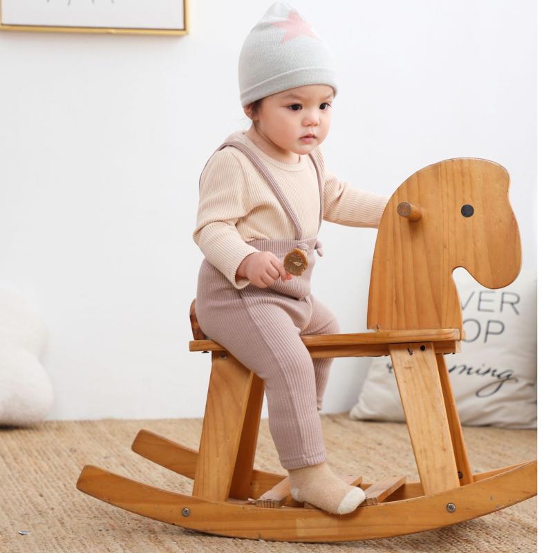 ベビー キッズ サロペットパンツ 春秋 コットン 高腰 ストライプ 無地 長ズボン 66cm 73cm 80cm 90cm 1..