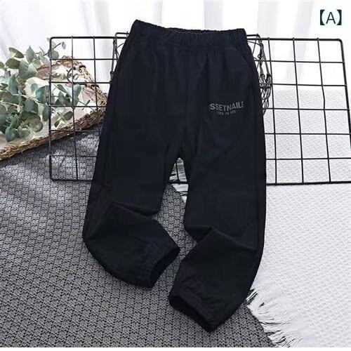 キッズ パンツ 速乾 薄手 アイス メッシュ 通気性 スポーツ 普段使い 男の子 ズボン ポリエステル 黒 ..