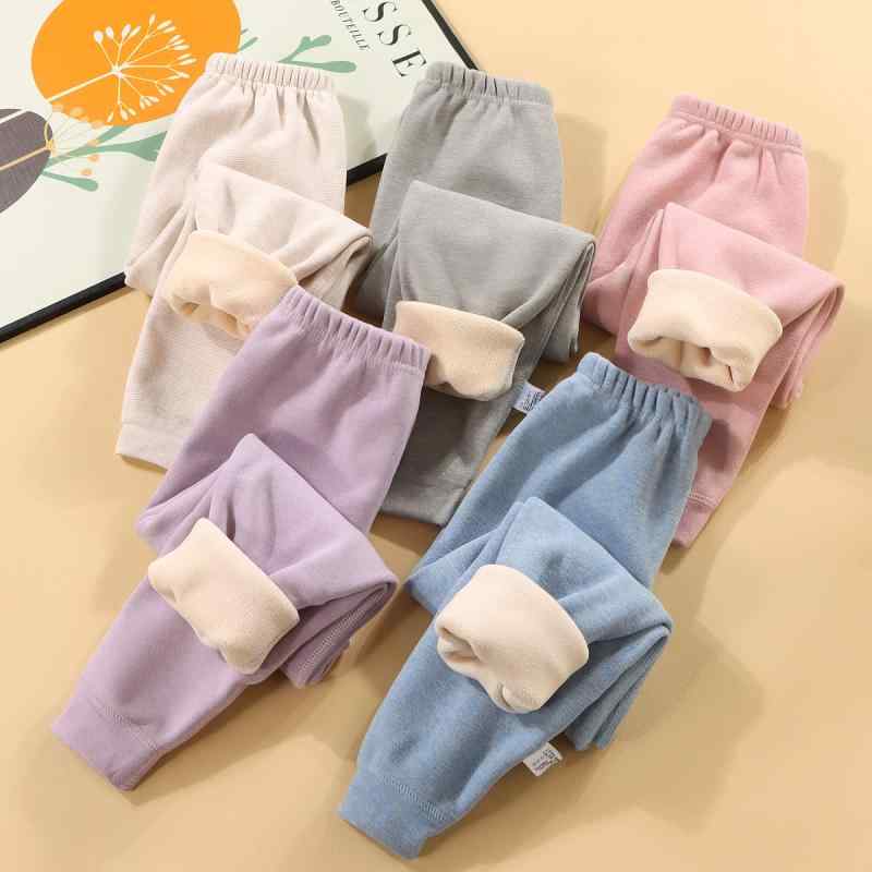 子供服 パンツ 秋冬 暖かフリース 裏起毛 無地 パジャマ 韓国 ピンク系 ベージュ ミント グレー パープ..