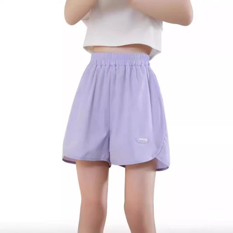 キッズ ハーフパンツ 女の子 子供服 接触冷感 速乾 スポーツ 薄手 夏 紫 黒 120cm 130cm 140cm 150cm 1..