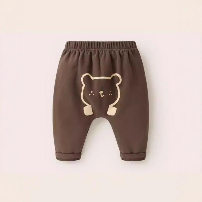 パンツ ベビー キッズ 男女兼用 コットン ズボン 春秋 高腰 カートゥーン柄 アニマル 73CM 80cm 90cm 1..