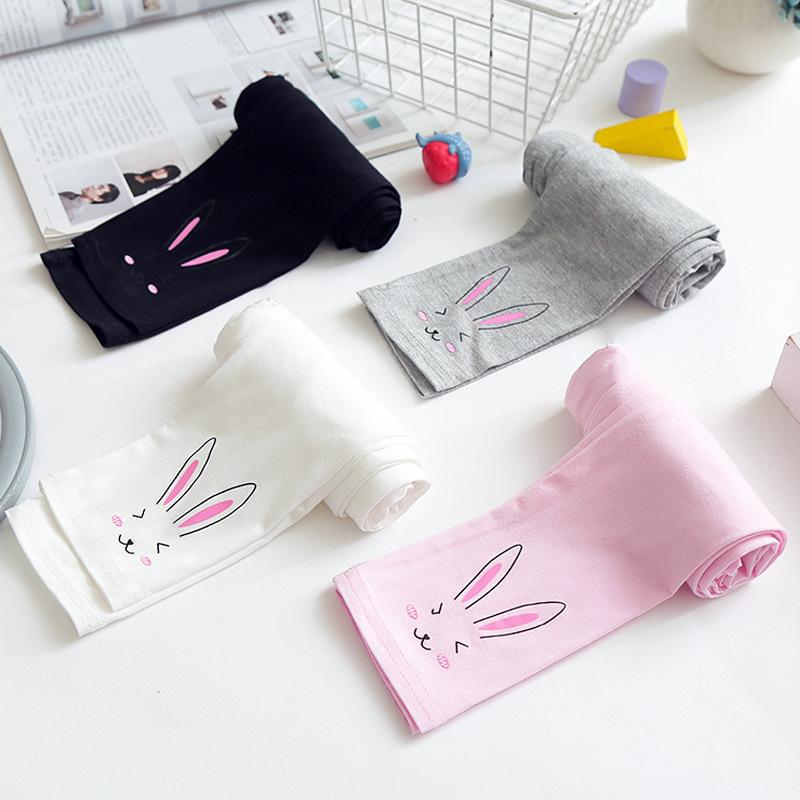 子供服 レギンス 女の子 春夏 薄手 モダール 9分丈 ウサギ柄 タイト かわいい おしゃれ 110cm 120cm 13..