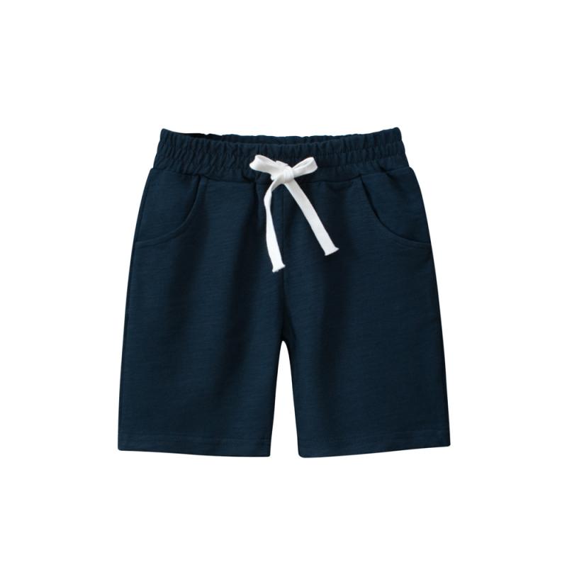 子供服 パンツ 男の子 ハーフパンツ 短パン 綿 夏用 幼児 小学生 無地 ブルー系(x2)