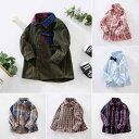 シャツ キッズ 長袖 格子柄 男女兼用 ベビー服 襟付き トップス 春秋 普段着 綿 73cm 80cm 90cm 100cm 110cm 120cm(x3)