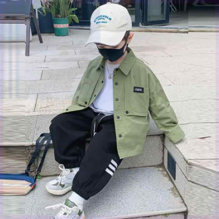 シャツ キッズ 男の子 子供服 春秋 長袖シャツ トップス ボーイズ スポーツ 普段使い 90 100 グリーン系